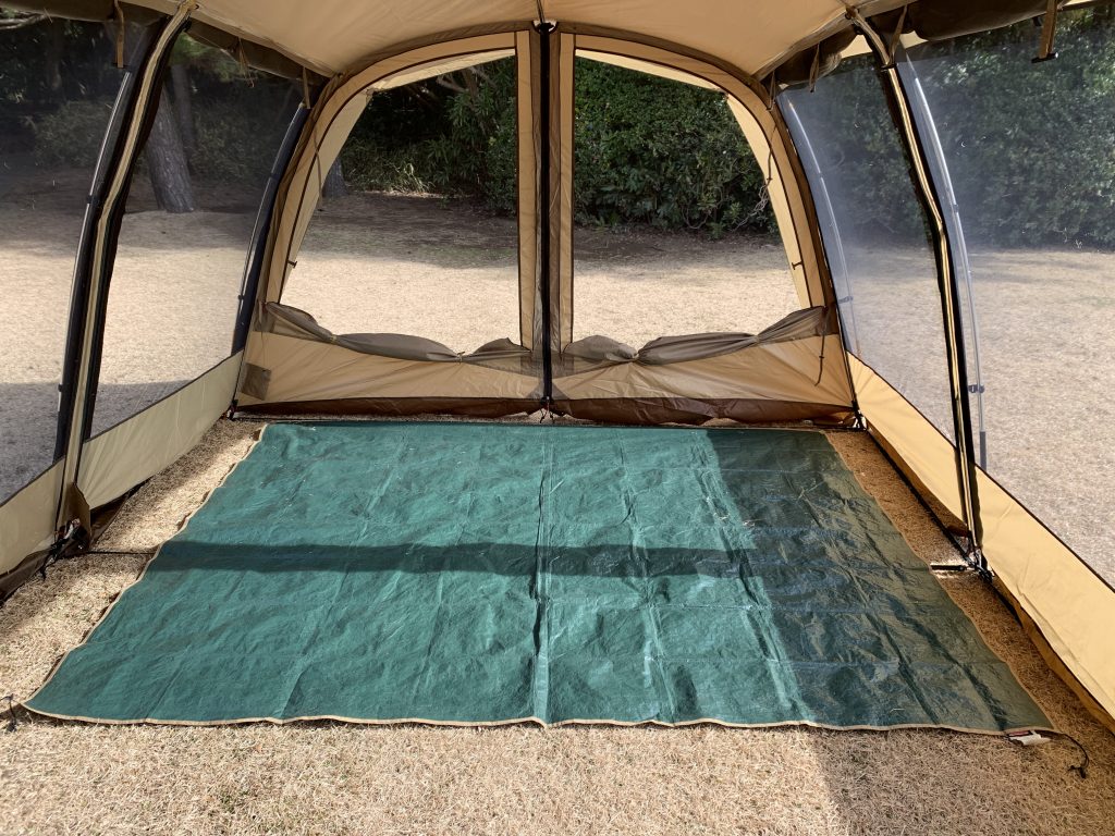 あす楽対応】 TRIWONDER 六角形 タープ グランドシート 防水軽量 天幕 テントシート キャンプマット 収納バッグ付き ダックグリーン XL 
